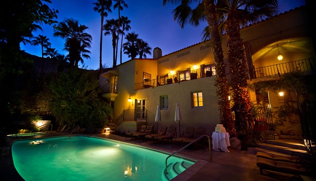 Pool at Night Olympic sized resort pool