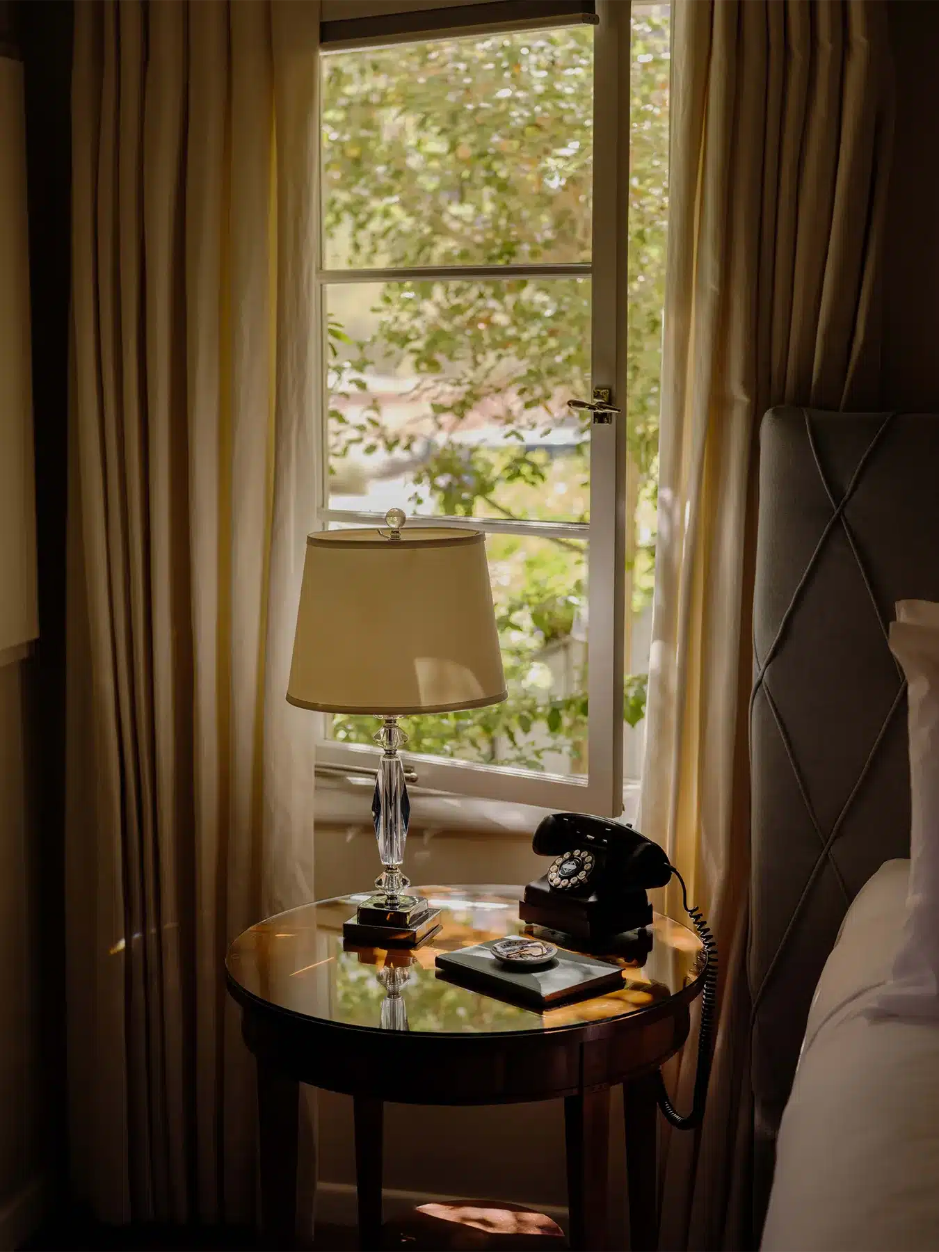 Palo Verde side table under open window