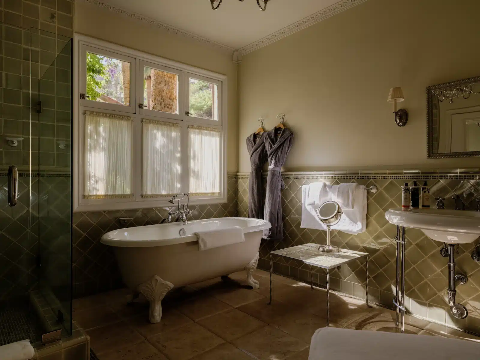 Mario Davies free standing tub and sink with mirrors